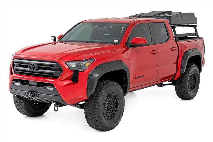 LED Light Kit Ditch Mount Black Series Round 3.5 Inch Amber DRL Toyota Tacoma (24-26) Rough Country