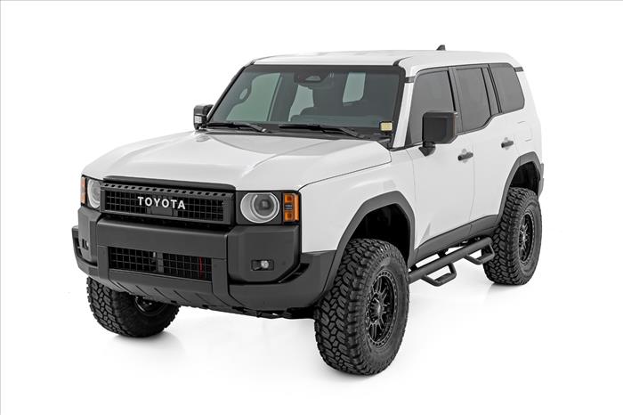 LED Light Kit Ditch Mount Black Series Round 3.5 Inch Amber DRL Toyota LandCruiser (2024) Rough Country