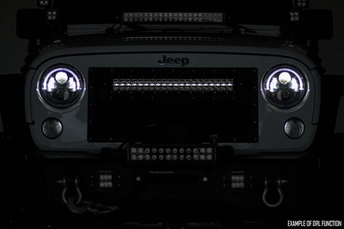 30 Inch Curved CREE LED Light Bar Dual Row Black Series w/Cool White DRL Rough Country