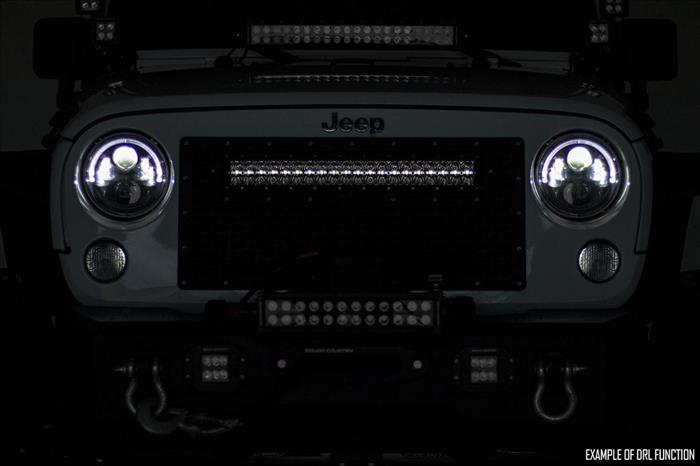 30 Inch Chrome Series LED Light Bar Curved Dual Row Cool White DRL Rough Country