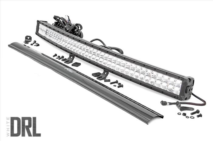 40-inch Curved Cree LED Light Bar - Dual Row Chrome Series w/ Cool White DRL Rough Country