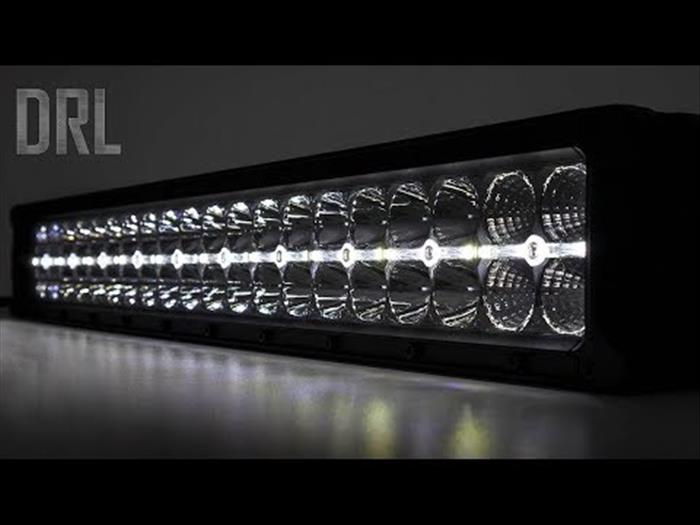 50 Inch LED Light Bar Curved Dual Row Chrome Series with White DRL Rough Country