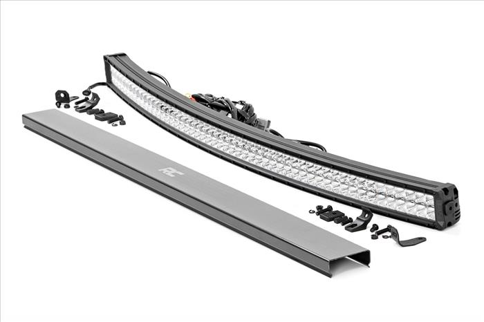 54-inch Curved Cree LED Light Bar - Dual Row Chrome Series w/ Cool White DRL Rough Country