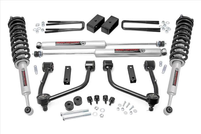 3.5 Inch Toyota Bolt-On Lift Kit w/Lifted Struts and N3 Shocks 07-20 Tundra 2WD/4WD Rough Country