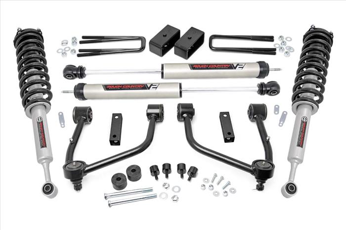 3.5 Inch Toyota Bolt-On Lift Kit w/Lifted Struts & V2 Shocks 07-20 Tundra 2WD/4WD Rough Country