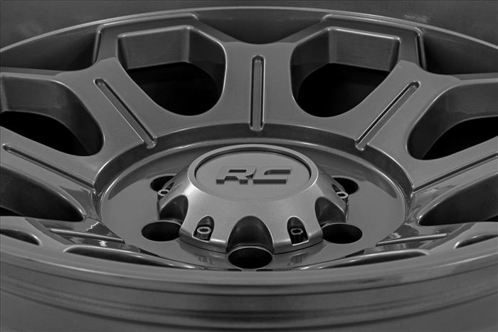 77 Series Wheel One-Piece Gunmetal Gray 20x9 6x135 0mm Rough Country