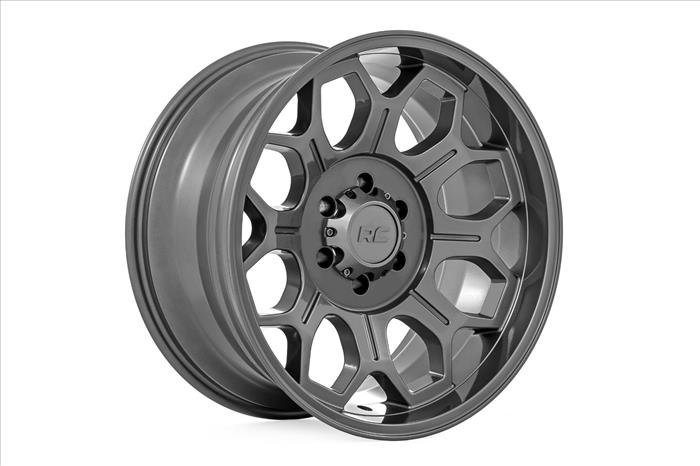 77 Series Wheel One-Piece Gunmetal Gray 20x9 6x5.5 -12mm Rough Country