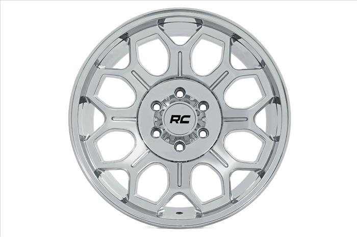 77 Series Wheel One-Piece Chrome 20x9 6x135 +18mm Rough Country