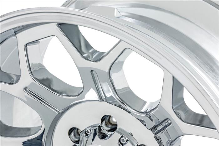 77 Series Wheel One-Piece Chrome 22x12 8x180 -44mm Rough Country