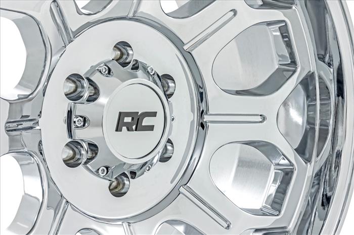 77 Series Wheel One-Piece Chrome 22x12 6x135 -44mm Rough Country