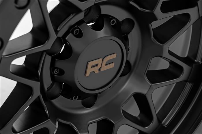 78 Series Wheel Simulated Beadlock Black 17x8.5 5x5 +0mm Rough Country