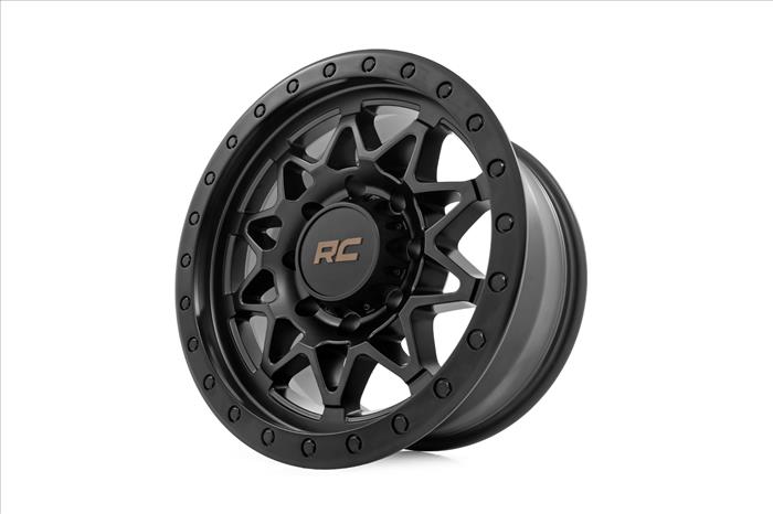 78 Series Wheel Simulated Beadlock Black 18x9 8x6.5 -12mm Rough Country