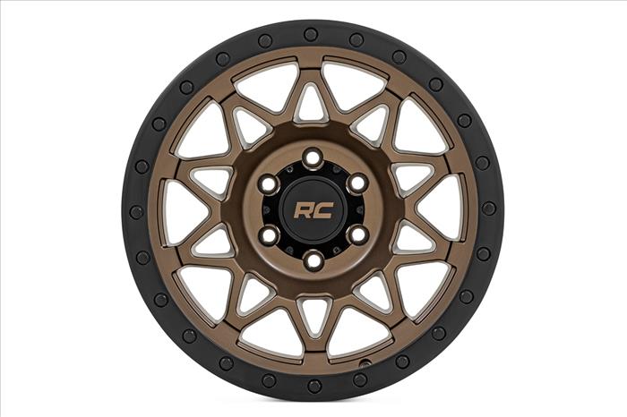 78 Series Wheel Simulated Beadlock Bronze/Black 18x9 5x5 -12mm Rough Country