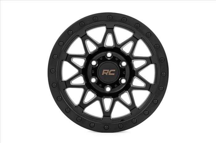 78 Series Wheel Simulated Beadlock Black 18x9 5x5 -12mm Rough Country