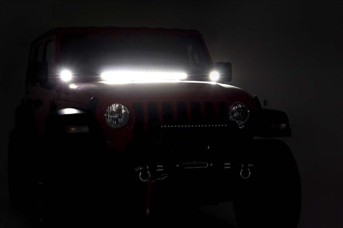 LED Light Kit Cowl Mount 2 Inch Spectrum Pair Jeep Gladiator JT/Wrangler JL (18-26) Rough Country