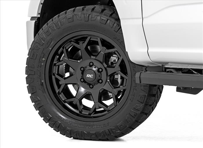 80 Series Wheel One-Piece Semi Gloss Black 20x9 6x135 0mm Rough Country