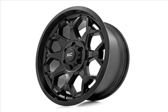 80 Series Wheel One-Piece Semi Gloss Black 20x10 8x170 -19mm Rough Country