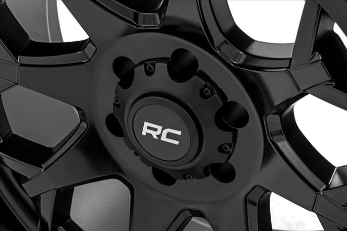 80 Series Wheel One-Piece Semi Gloss Black 20x10 8x170 -19mm Rough Country