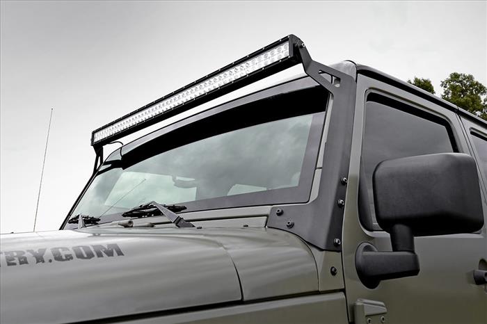 LED Light Kit Windshield 50 Inch Spectrum Dual Row Jeep Wrangler JK/Wrangler Unlimited (07-18) Rough Country