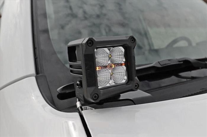 LED Light Kit Ditch Mount 2 Inch Spectrum Spot Pair Toyota 4Runner (10-24) Rough Country