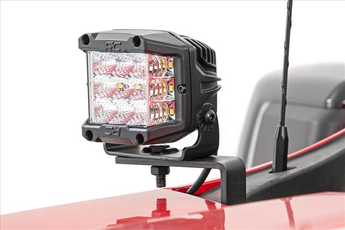 LED Light Kit Ditch Mount 2 Inch Spectrum Pair Spot Chevy Silverado 1500 (19-26) Rough Country