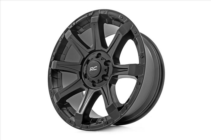 81 Series Wheel One-Piece Semi Gloss Black 20x9 8x6.5 0mm Rough Country