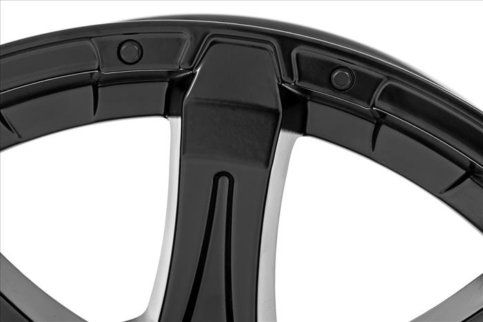 81 Series Wheel One-Piece Semi Gloss Black 20x9 6x5.5 0mm Rough Country