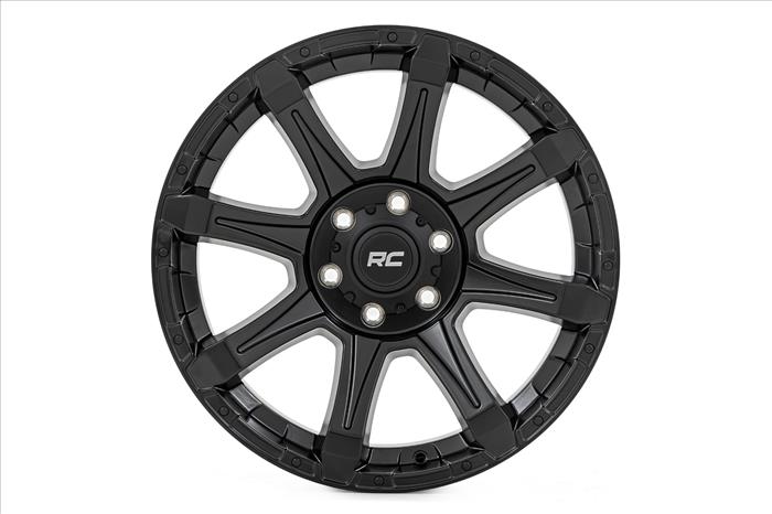 81 Series Wheel One-Piece Semi Gloss Black 20x10 6x5.5 -25mm Rough Country