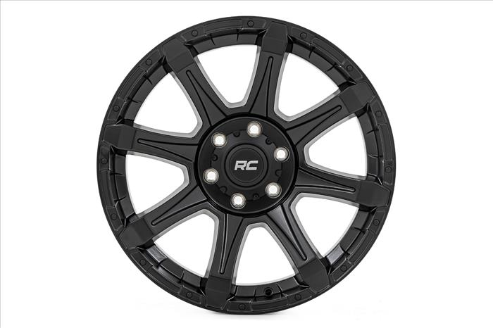 81 Series Wheel One-Piece Semi Gloss Black 20x10 6x135 -25mm Rough Country