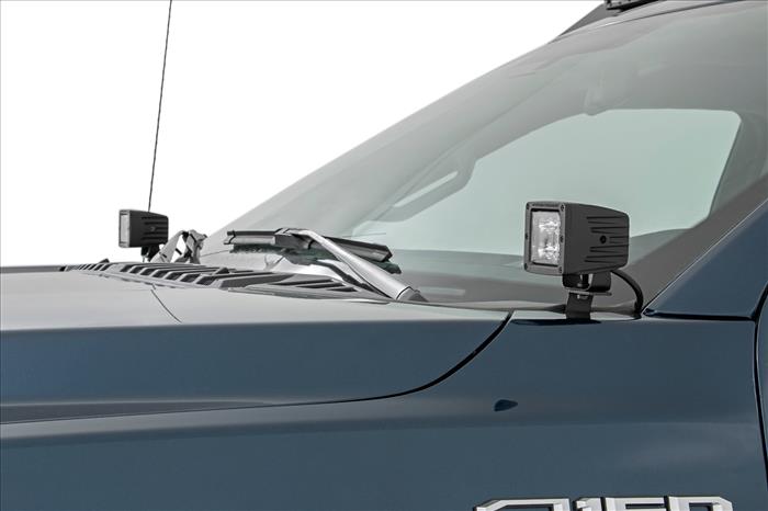 LED Light Kit Ditch Mount 2 Inch Spectrum Pair Spot Ford F-150 (15-26)/F-150 Lightning (22-26) Rough Country