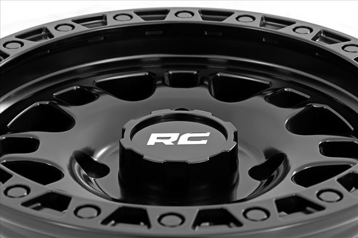 82 Series Wheel UTV Semi Gloss Black 15x7 4x137 +10mm Rough Country