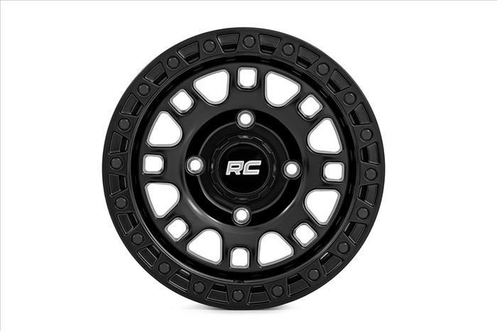 82 Series Wheel UTV Semi Gloss Black 15x7 5x4.5 +10mm Rough Country