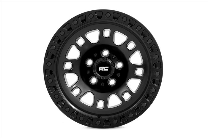 82 Series Wheel One-Piece Semi Gloss Black 18x9 5x4.5 0mm Rough Country
