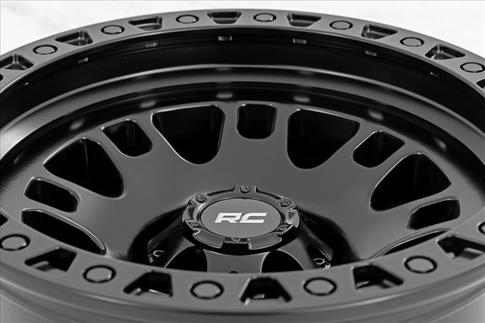 82 Series Wheel One-Piece Semi Gloss Black 18x9 5x5.5 -12mm Rough Country