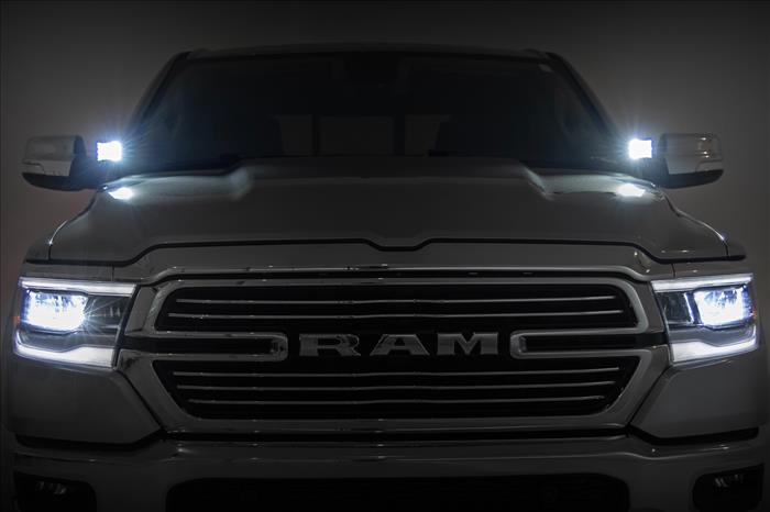 LED Light Kit Ditch Mount 2 Inch Spectrum Pair Spot Ram 1500 (19-26) Rough Country