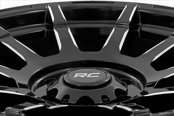 83 Series Wheel One-Piece Gloss Black 20x9 8x6.5 -12mm Rough Country