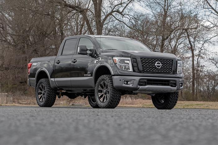 3 Inch Lift Kit N3 Shocks Red Nissan Titan 2WD/4WD (2004-2024) Rough Country