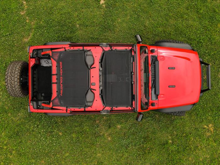 Mesh Bikini Top Plus Black Jeep Wrangler JL (21-23)/Wrangler Unlimited (18-23) Rough Country
