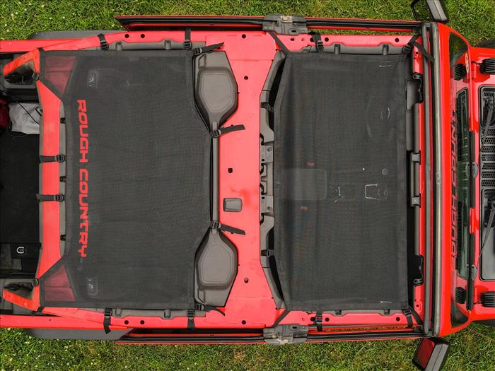 Mesh Bikini Top Plus Black Jeep Wrangler JL (21-23)/Wrangler Unlimited (18-23) Rough Country