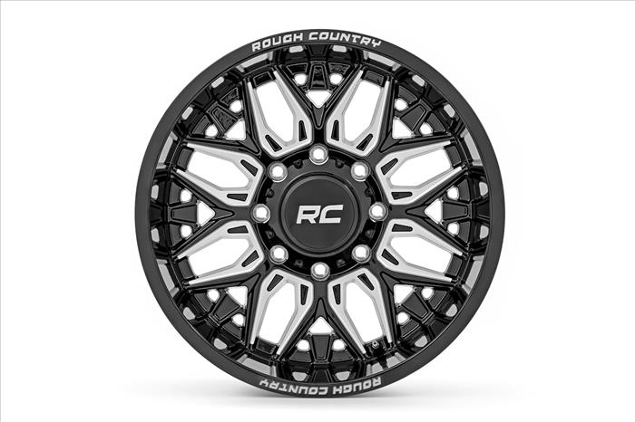 86 Series Wheel One-Piece Gloss Black 20x10 8x6.5 -19mm Rough Country