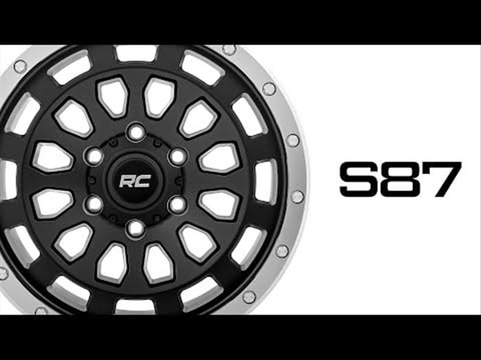 87 Series Wheel Simulated Beadlock Black/Machined 17x8.5 6x5.5 +0mm Rough Country
