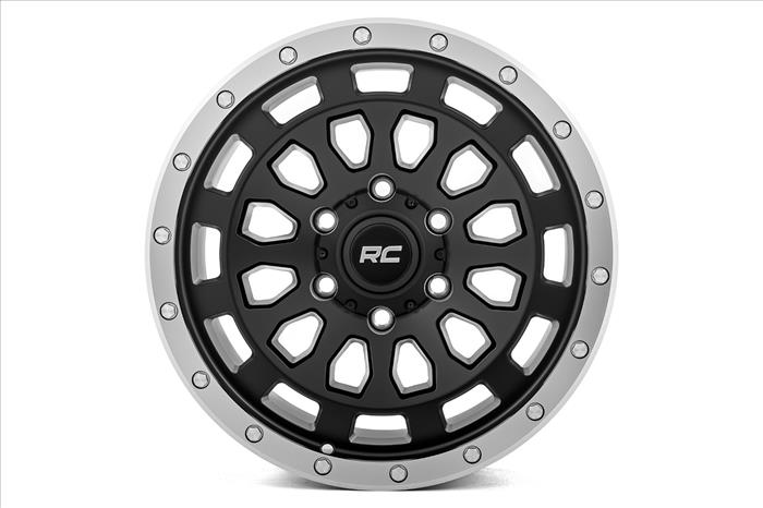 87 Series Wheel Simulated Beadlock Black/Machined 17x8.5 6x5.5 +0mm Rough Country