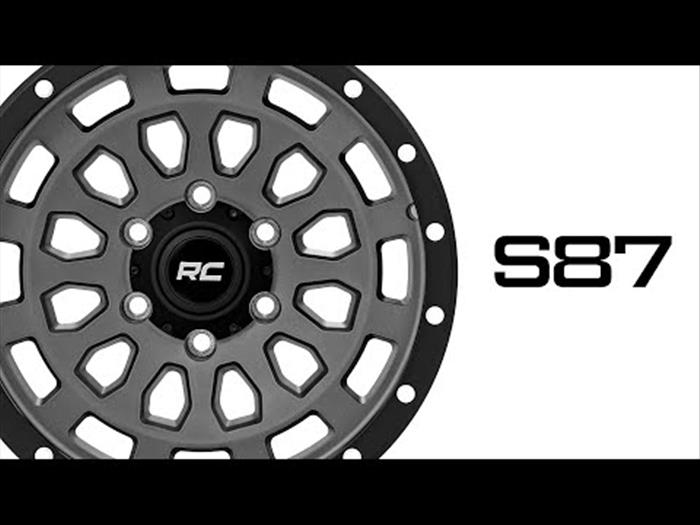 87 Series Wheel Simulated Beadlock Gray/Black 17x8.5 6x5.5 +0mm Rough Country