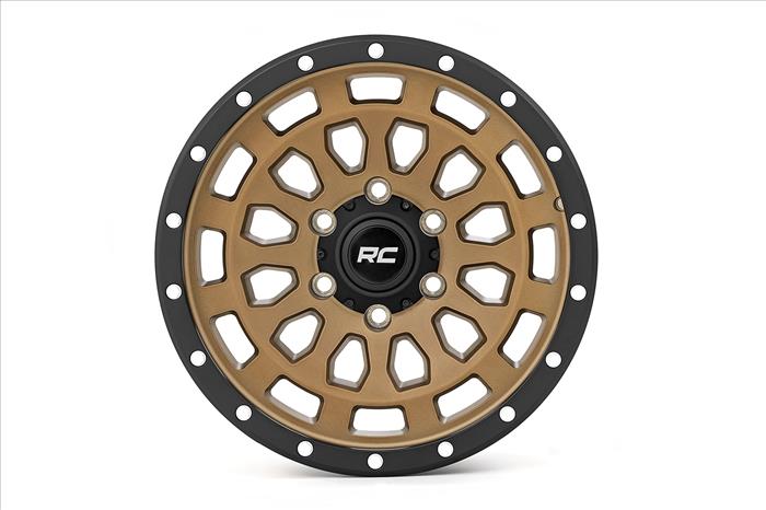 87 Series Wheel Simulated Beadlock Bronze/Black 17x8.5 5x4.5 +0mm Rough Country