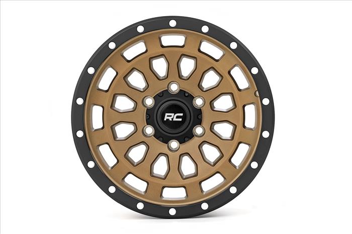 87 Series Wheel Simulated Beadlock Bronze/Black 17x8.5 6x5.5 +25mm Rough Country