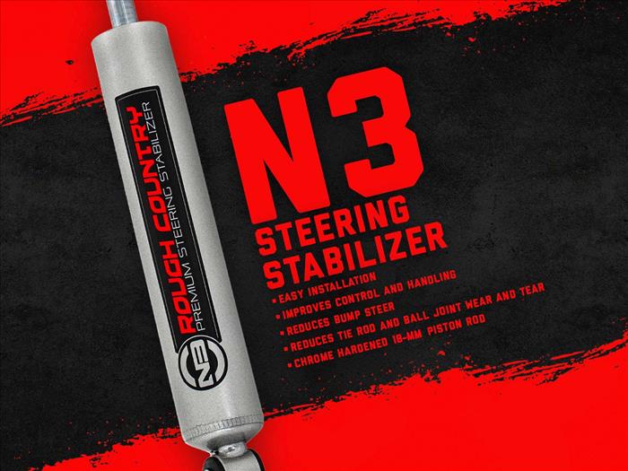 GM N3 Steering Stabilizer 4-6 Inch Lift (92-99 SUV 4WD) Rough Country