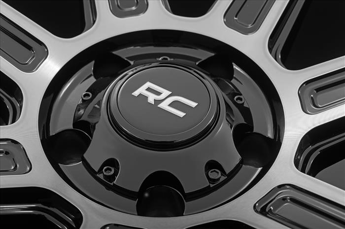 89 Series Wheel One-Piece Black Machined Gun Metal 17x9 5x4.5 -12mm Rough Country
