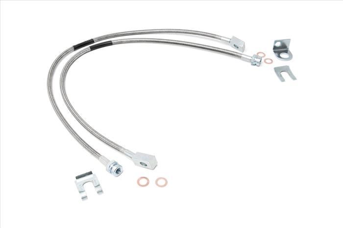 Jeep Front Stainless Steel Brake Lines 4-6 Inch TJ/YJ/XJ Rough Country