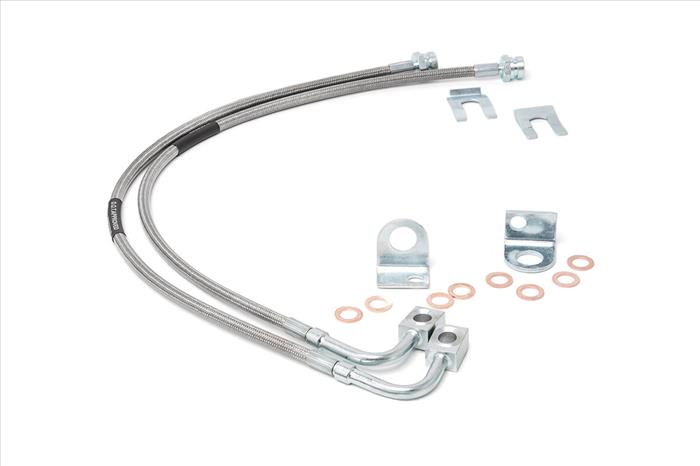 Jeep Rear Stainless Steel Brake Lines 4.0-6.0 Inch 07-18 Wrangler JK Rough Country