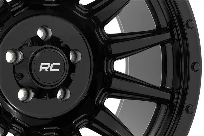 90 Series Wheel One-Piece Gloss Black 20x9 6x5.5 0mm Rough Country